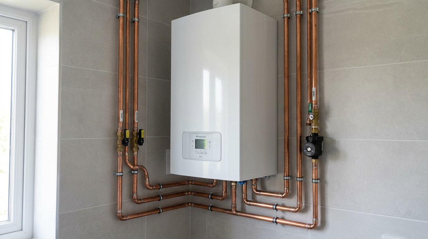 A boiler installed by F Kelsey & Son